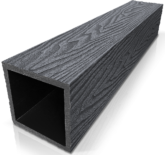 Столб ДПК 3D GardenParkett фактура дерева Графит купить в Твери