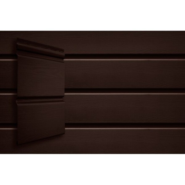 Виниловый сайдинг Grand Line Double-Брус Тёмный Дуб купить в Твери