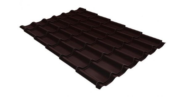 Металлочерепица классик 0,5 Satin RAL 8017 шоколад купить в Твери