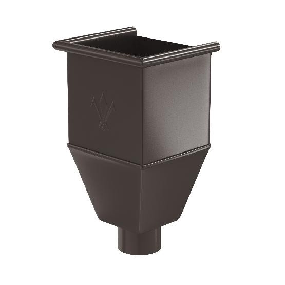 Водосток Aquasistem, система 125x90 - Воронка_водосборная удлиненая RR 32 Тёмно-Коричневый купить в Твери