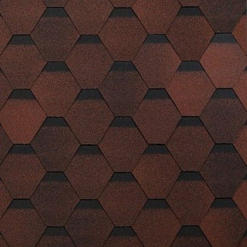 Гибкая черепица Shinglas, коллекция Оптима – Красный купить в Твери