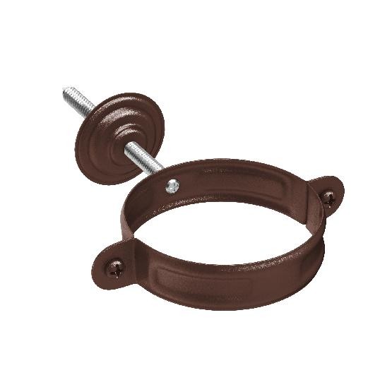 Водосток Aquasistem, Система 150/100 - Хомут для крепления трубы RAL 8017 Коричневый matt купить в Твери