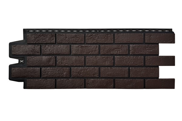 ФП Grand Line состаренный кирпич премиум Шоколадный (шов RAL 9005) купить в Твери