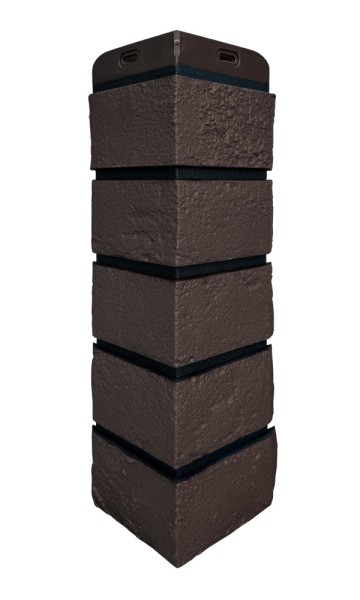 Угол Grand Line состаренный кирпич премиум Шоколадный (шов RAL 9005) купить в Твери