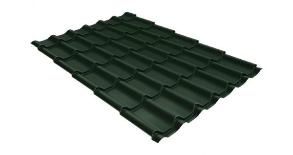 Металлочерепица классик 0,5 Satin RR 11 темно-зеленый купить в Твери