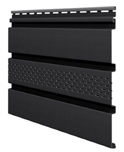 Софит ламинированный VOX UNICOLOR с центральной перфорацией, Графит купить в Твери