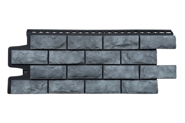 Фасадные панели Grand Line Колотый Камень Антрацит, Шов черный купить в Твери